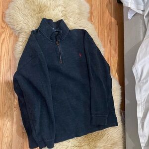 Polo by Ralph Lauren Men's Dark Gray Zip-Up Sweater